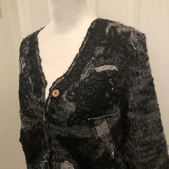 Mastro Moda Positano Made in Italy Wool Embroidered Sweater Large - Picture 2 of 13